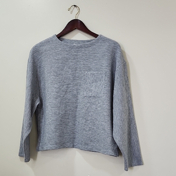 a new day Tops - A New Day Light Gray Striped Top